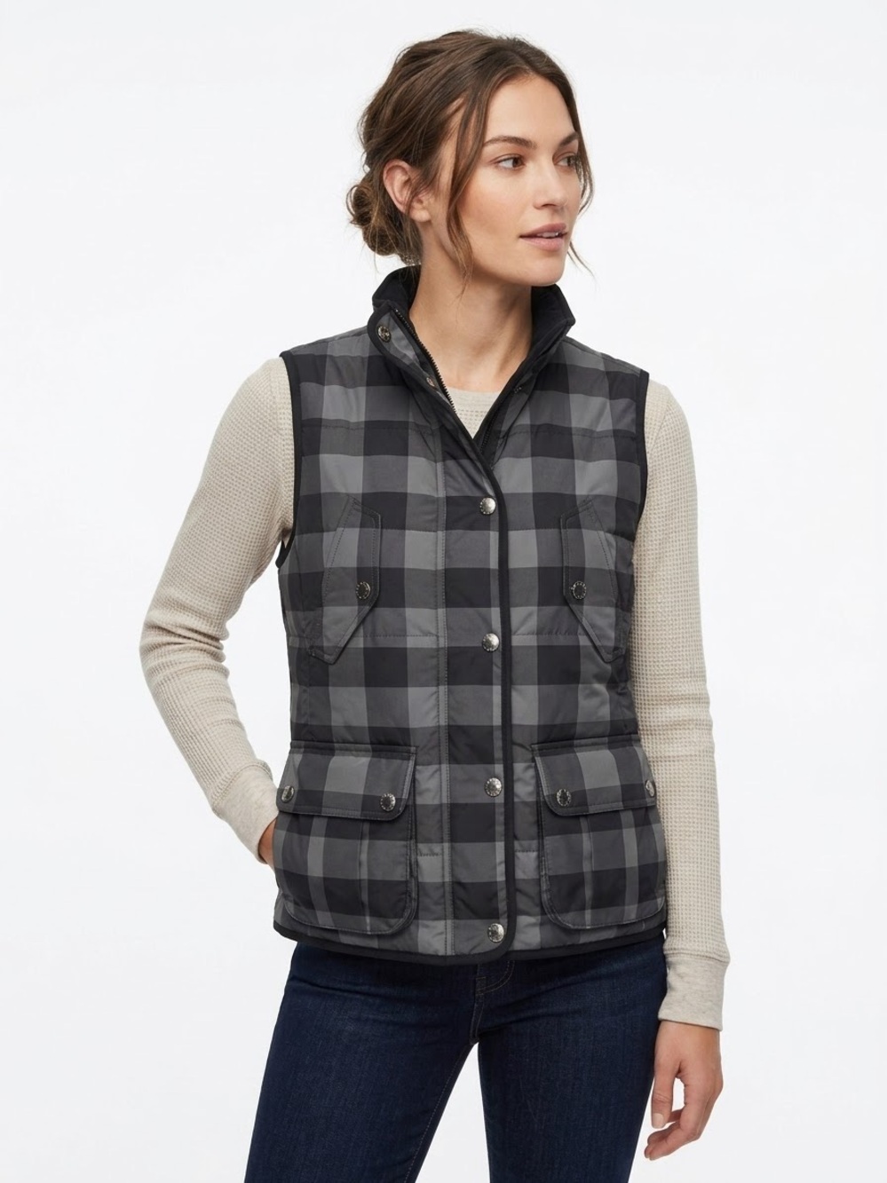 Lauren Ralph Lauren Plaid Puffer Vest